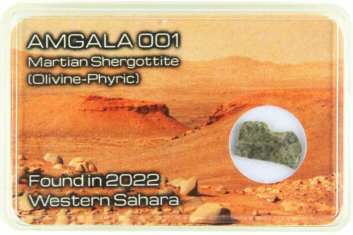Martian Shergottite Meteorite Slice - Amgala #285565